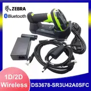 Zebra DS3678-SR0F003VZCN 2D Wireless Barcode Scanner w/ USB Cable & Cradle & PSU
