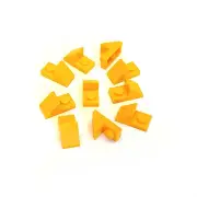 10x Bright Light Orange Lego Slope 45° 2x1 with 2/3 Cutout - 92946