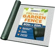 3/4" Square Mesh Plastic Fence Roll (40" x 25' - Green) - Unobtrusive 40 Inch High Temporary Garden Fencing Netting to Protect Plants, Patio, Porch, Yards and Outdoor Spaces from Deer & Animals