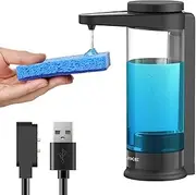 AIKE 17oz. Touch-Free Rechargeable Automatic Liquid Soap Dispenser for Kitchen Dish Soap Black