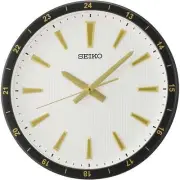 NEW Seiko Connor Watch Face Wall Clock, Black, 35cm