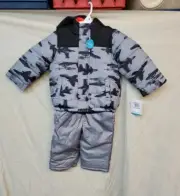 Carter’s Gray/Airplane 2-Piece Snowsuit/Skisuit Size 24M NWT