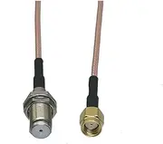 RG316 RP SMA Male Jack to F TV Female Jack Bulkhead Straight RF Jumper Pigtail Cable 4inch~5M RF Coaxial Connector Wire (Size : 3FT (1M))