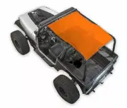 SpiderWebShade Mesh Bikini Top-Orange, for Jeep YJ; SWS-SHDTOP-01-YJ-ORG