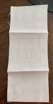 Piece of White-14 Count Aida 5.5" x 14.5" - Cross Stitch Fabric