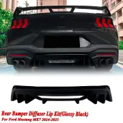 Car Gloss Black Rear Bumper Diffuser Lip Cover For Ford Mustang MK7 2024-2025 (for: Ford)