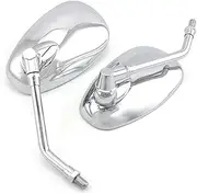 Handlebar Mirror Motorcycle Mirror Plastic Aluminum Silver Vmax Virago 535 V-Star 650 1100 1300 Warrior Royal Star