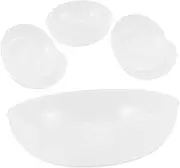 6Pcs Transparent Kitchen Scale Tray Plastic Food Weighing Pan with Capacity Markings for Baking and Meal Prep Compatible with Electronic Scales