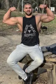 [A107] Male Model Showing Off Body To Viewer Fine Art Hunky Physique