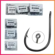 50pcs / 10pcs / Box Circle Carp Eyed Fishing Hook Size 2-15# Ring Eye Japan Fish