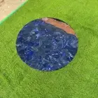 Sodalite Stone Table, Gemstone Agate Coffee Table, Round Center Table, Decor