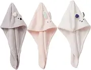 ERINGOGO Comfy Hair Turban Cap Absorbent Quick Drying Hair Care Tool Plush Material for Women Men