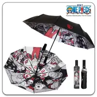 在飛比找蝦皮購物優惠-正版航海王周邊自動晴雨兩用傘海賊王雨傘防晒防紫外線黑膠遮陽傘
