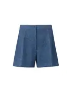 [Sportmax] Sportmax-Bermuda In Lana - Runway - Blu-Donna 38 IT