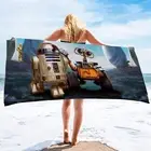 R2-D2 and WALL·E Beach Towels Microfiber Quick Dry Gift for Fans Lovers 31x63in