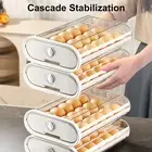 Egg Storage Box Visible Store Eggs Drawer Rolling Type Fridge Egg Holder Clear