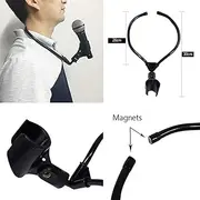 Neck Microphone Holder (Lock) Magic Tricks Professional Adjustable Magia Holder Magician Stage Accessories Illusion Gimmick