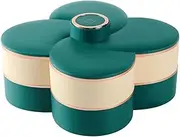 Food Platters With Lids Food tray Snack Serving Tray, Divided Serving Tray with Lid, Rotatable Snack Trays for Party, Appetizer Serving Tray, Plastic Dry Fruit Tray, for Fruits, Nuts, Candies, Cracker