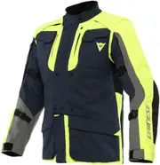 Dainese Alligator Tex Motorcycle Textile Jacket, blue-yellow, Size 48 for Men Blue Yellow