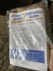 Under Bed Shoe Organizer Closet Storage Box Zips closed with Clear Window