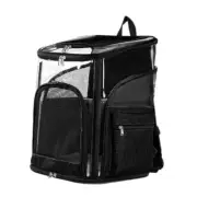 Cat Carriers Dog Carrier Pet for Small Medium Cats M: 13"LX11.4"WX17.3"H Black