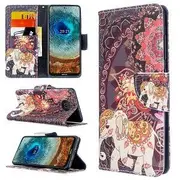For Nokia X10 Case SupRShield Wallet Card Leather Flip Magnetic Stand Phone Cover (Elephant)