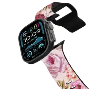 Apple Watch Ultra, Ultra 2 (49mm) Impact Band Blush Pink Rose Watercolor Chic Illustration Floral Pattern