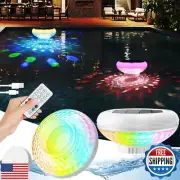 QOLNBY Floating Pool Lights, Solar Pool Chlorine Floater with USB Charging, 6