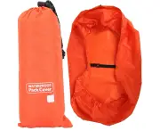 Waterproof Dust-Proof Backpack Rain Cover For Camping Backpack Hiking Cycling (Orange M)