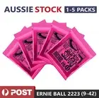 1-5 Packs Ernie Ball 2223 Super Slinky 9-42 Electric Guitar Strings Pink AU