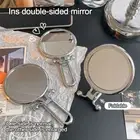 Plastic Folding Mirror Round Shape Make Up Tools Small Mirror Dressing Table