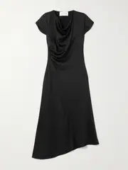 [AZ FACTORY] AZ FACTORY - + Lutz Huelle Dee Asymmetric Gathered Crepe Dress - Black - FR 34 FR 34 Black