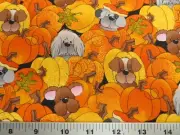 Find The Dogs in The Pumpkin Patch Cotton Fabric…