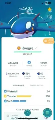Kyogre LeveI 50 XL 3 moveset Master League PVP - Trade 20k Stadust