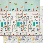 Bopeep Kids Play Mat Baby Crawling Pad Floor Foldable XPE Foam Non-slip Car