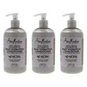 Shea Moisture 100 Percent Virgin Coconut Oil Daily Hydration Conditioner by Shea Moisture for Unisex - 13 oz Conditioner - Pack of 3