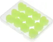 12pcs Silicone Mud Earbuds for Noise Reduction Moldable Noise Cancelling Sound Proof Beeswax Green Silica Gel