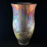 Handmade Jasmine Vase, Raku Art Pottery, Decorative Pottery