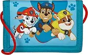 [Undercover] Paw Patrol Wallet and Neck Pouch with Velcro Closure and Zip, Wallet Drawstring Strap, Note Compartment and Coin Compartment for Children, Boys and Girls, Blue, keins, Classic