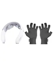 RelaxUltima Portable TENS Neck Massager & CompressUltima Compression Gloves Bundle - Medium