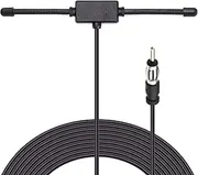 Bingfu Universal Car Stereo AM FM Dipole Antenna,Hidden Adhesive Mount AM FM Radio Antenna for Vehicle Car Truck SUV Radio Stereo Head Unit Receiver Tuner,10 feet Cable Motorola DIN Plug Connector