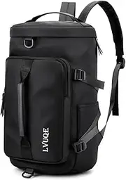 [JMMDY] Travel Foldable Duffel Bag for Airlines, Resistant Nylon Waterproof Lightweight Travel Duffle Luggage Bag for Women Men for Vacation, Sports (style2-black)