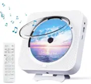 Wall Mountable CD Player White Portable CD Players Music Player Home Audio Boomb