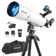 High Powered Telescope for Adults - 80mm Aperture, 500mm Fully Mult-Coated Re...