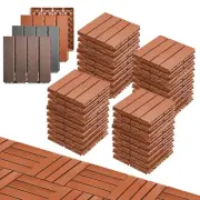 Plastic Interlocking Deck Tiles Outdoor,36 Pcs,12"x12" Patio Tiles Waterproof