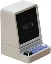 Phone Stand Speaker - Wireless Audio Cellphone Mount | Retro Computer Shape Phone Stand with Wireless Insuction Speaker and RGB Light for Workplace, Living Room and Others