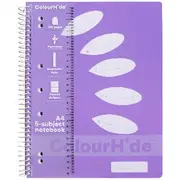 ColourHide A4 5 Subject Book 250PG Lavender