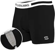 [SILVERLINING] E M F Blocking Underwear for Men – Boxer Brief with Anti Odor Silver Fabric, No Ride Up Legs