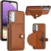 Phone Protection Compatible with Samsung Galaxy A23 4G/F23 5G/M23 5G Case with Card Holder, Protective Bumper Case in Vintage PU Leather Lightweight and Slim with [Soft Lining i