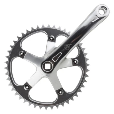 Origin8 Track Crankset 170mm Silver 46T x 1/8" JIS Single Speed Fixed Gear Bike